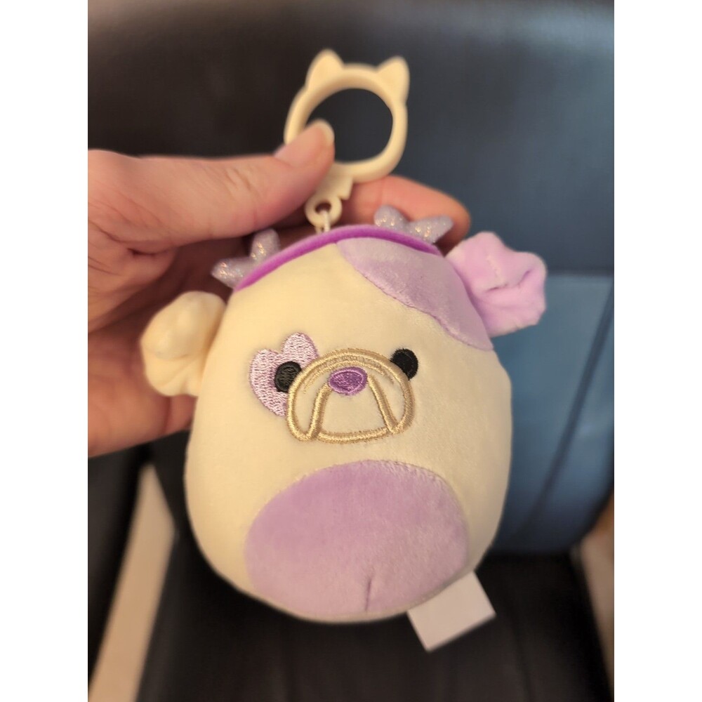 Squishmallows 3.5" Clip-On Valentines Danielle the Bulldog